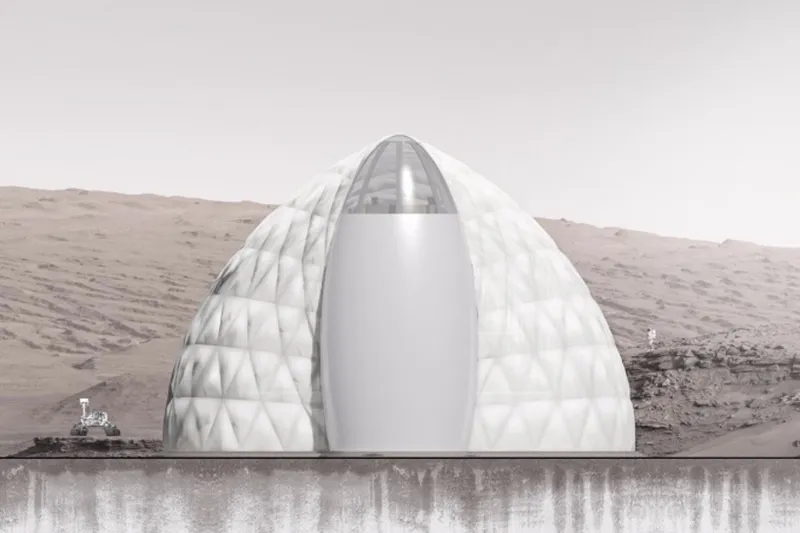 Easy-to-construct, comfortable living on Mars. 1