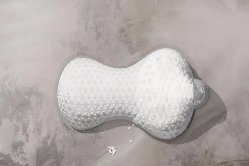 Easy-to-construct, comfortable living on Mars. 4