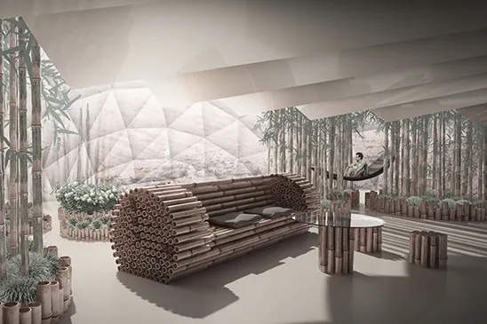 Easy-to-construct, comfortable living on Mars. 7
