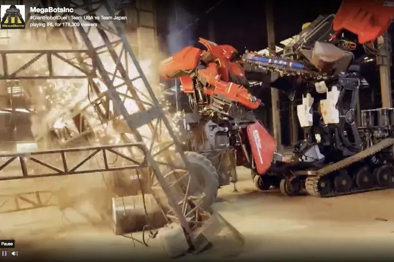Video: Round 3 and USA's MegaBots beats Japans in robot-smackdown! 1