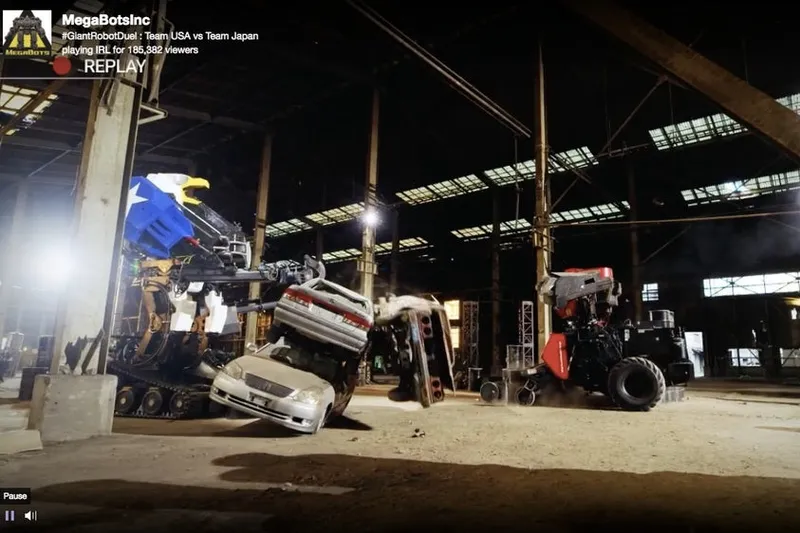 Video: Round 3 and USA's MegaBots beats Japans in robot-smackdown! 5