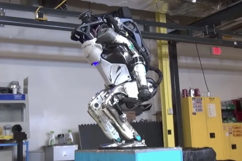 The Atlas robot shows off its backflip skills