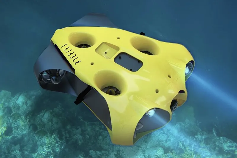 A submarine drone that follows you around underwater