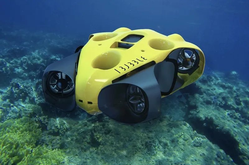 A submarine drone that follows you around underwater