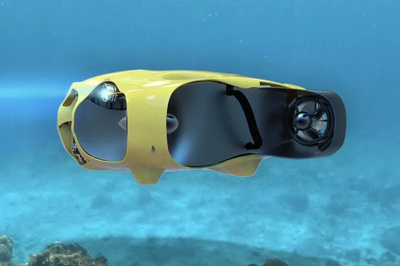 A submarine drone that follows you around underwater