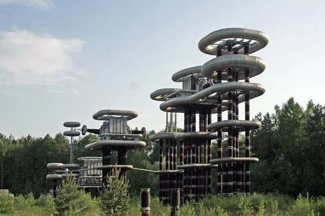 Futuristic 'Tesla Towers' in abandoned woods near Moscow