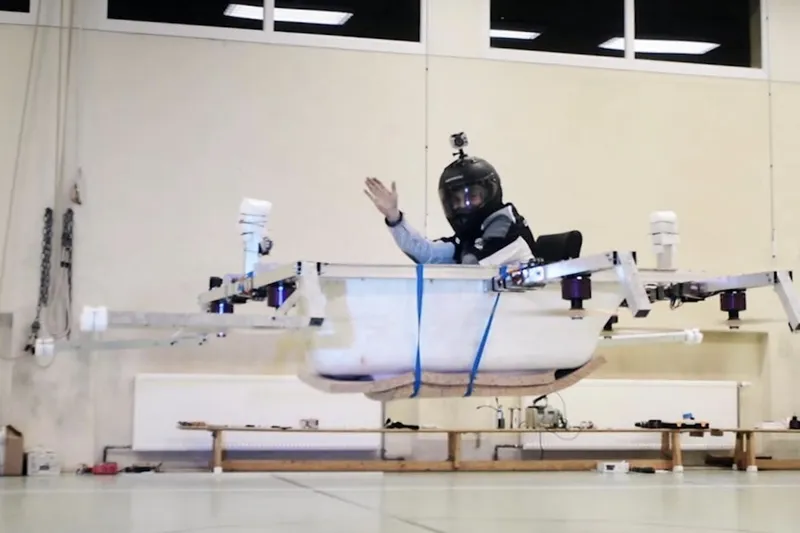 Video: You have not seen everything till you've seen flying bathtub