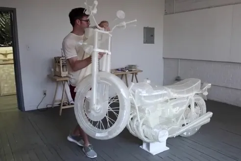 An Artist 3D Prints his Own Motorbike!! 4
