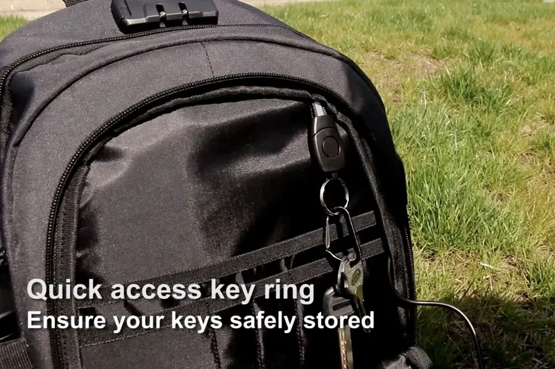 A backpack with a removeable solar charger