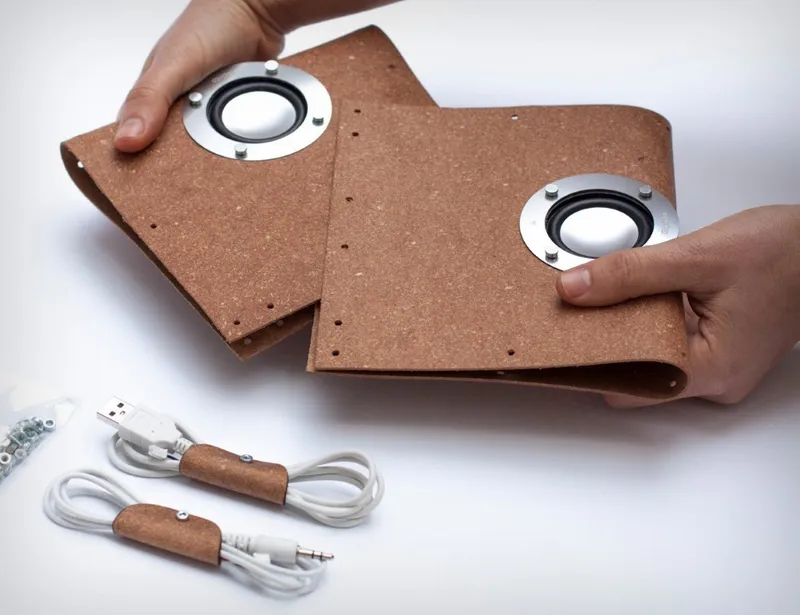 These speakers come in the shape of an envelope