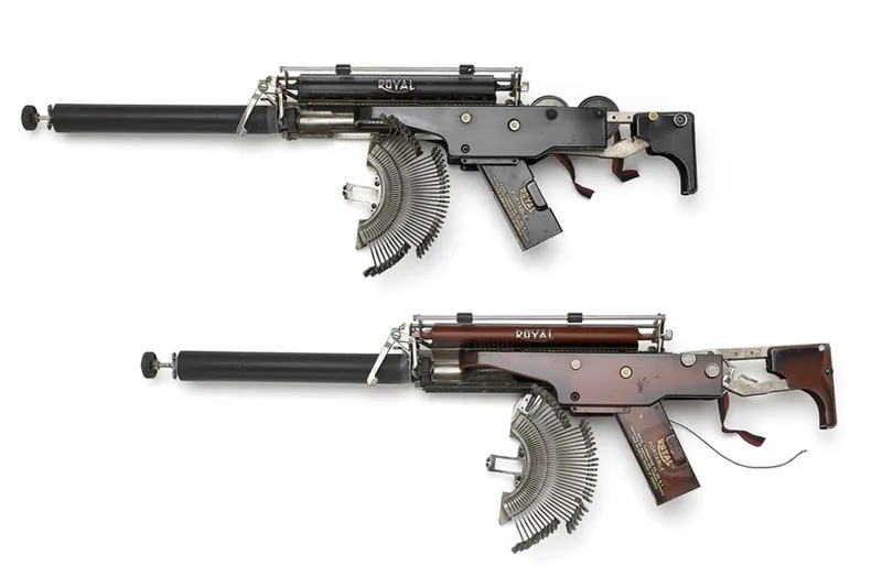 Typewriters gets recycled into Typewriter Guns! 3