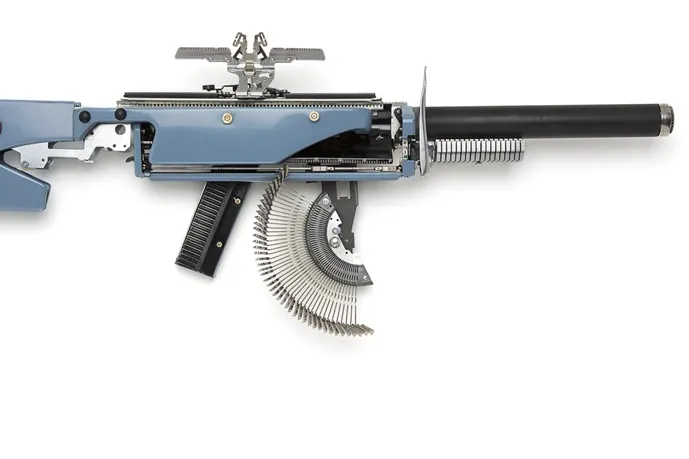 Typewriters gets recycled into Typewriter Guns! 5