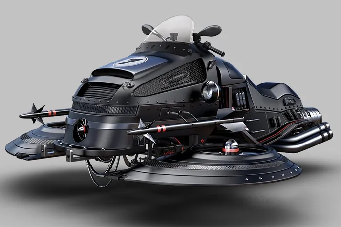 This Retro-Futuristic Vehicles concept it out of an unforeseen Sci-Fi movie! 6