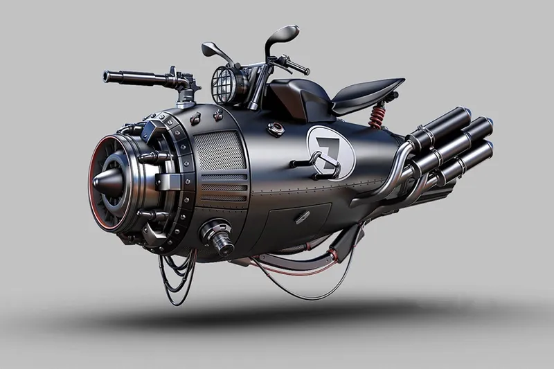 This Retro-Futuristic Vehicles concept it out of an unforeseen Sci-Fi movie! 3