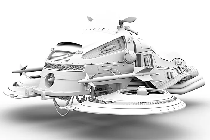 This Retro-Futuristic Vehicles concept it out of an unforeseen Sci-Fi movie! 8