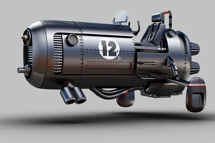 This Retro-Futuristic Vehicles concept it out of an unforeseen Sci-Fi movie! 12