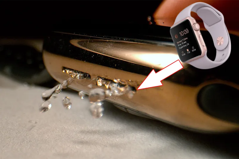 How The Apple Watch Ejects Water - Slow Motion