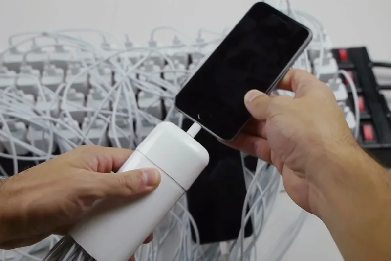 100 Charges Plugged Into iPhone - What Happens?