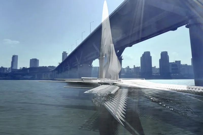 A Transformable, moving bridge on the Mongolian River!! 2