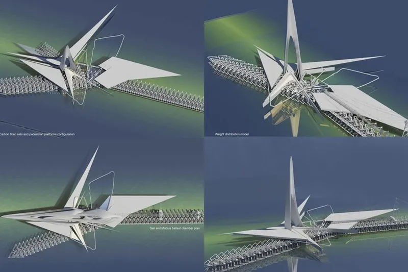 A Transformable, moving bridge on the Mongolian River!! 7