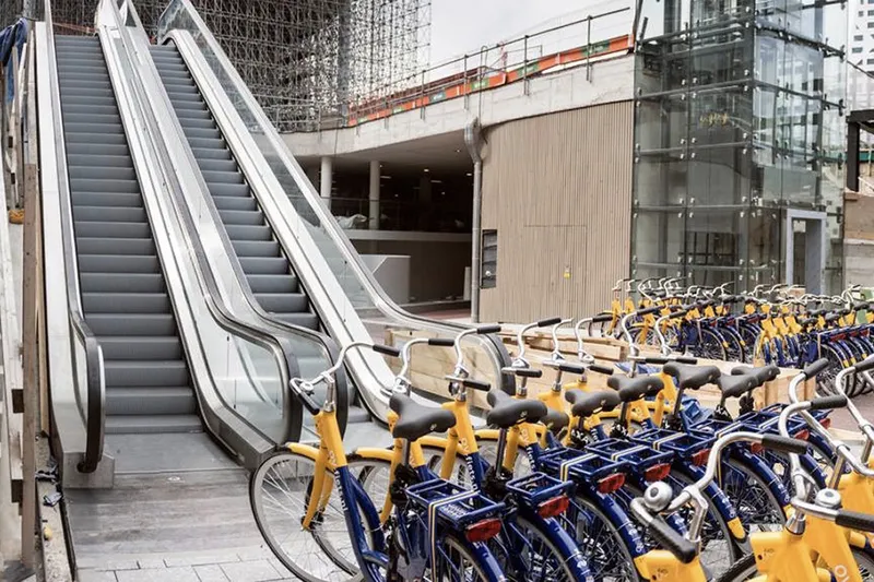 This is the world's largest bike parking garage!! 7