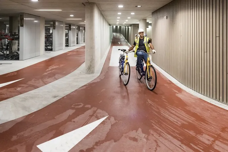 This is the world's largest bike parking garage!! 2
