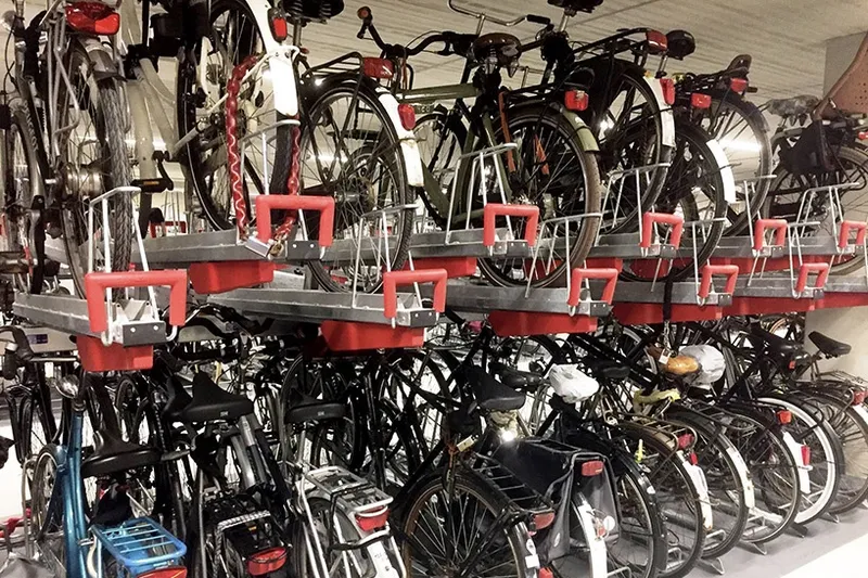 This is the world's largest bike parking garage!! 4