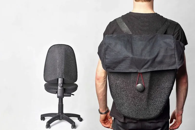 Student recycles old chairs into backpacks! 1